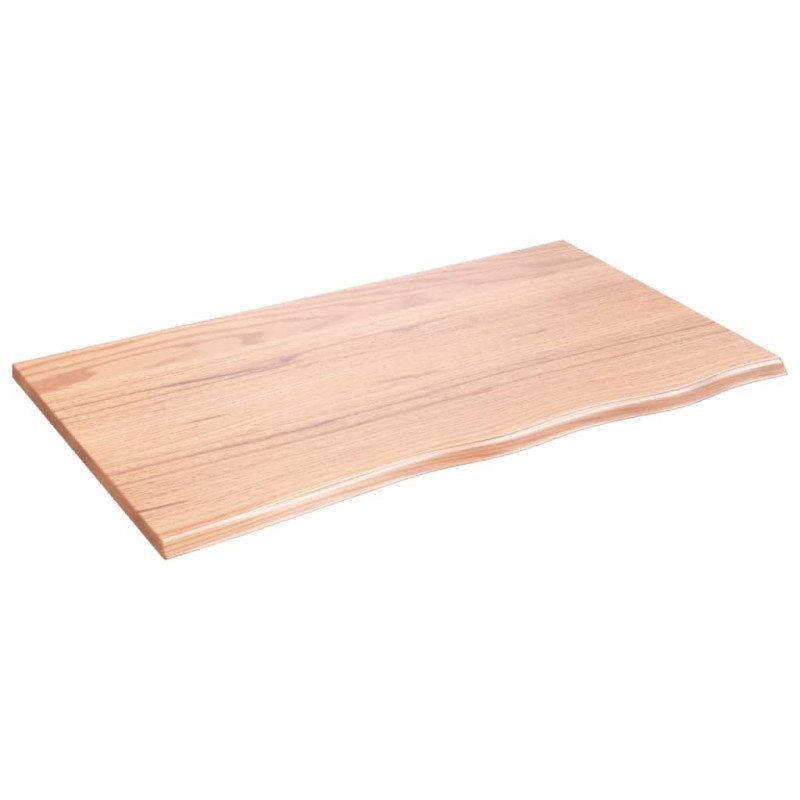vidaXL Stolová doska bledohnedá 100x60x2 cm ošetrený dubový masív