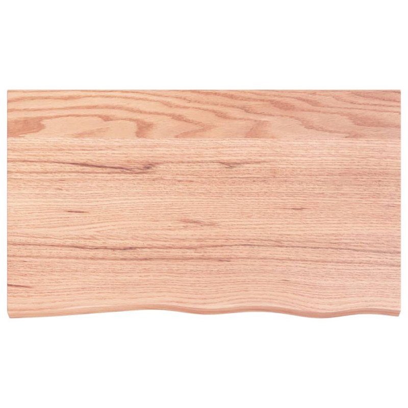 vidaXL Stolová doska bledohnedá 100x60x2 cm ošetrený dubový masív