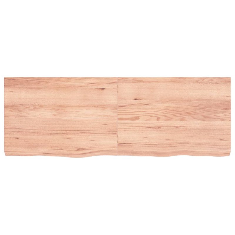 vidaXL Stolová doska bledohnedá 140x50x(2-6) cm ošetrený masívny dub