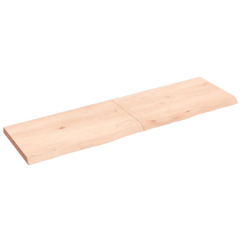 vidaXL Stolová doska 140x40x(2-4) cm neošetrený dubový masív