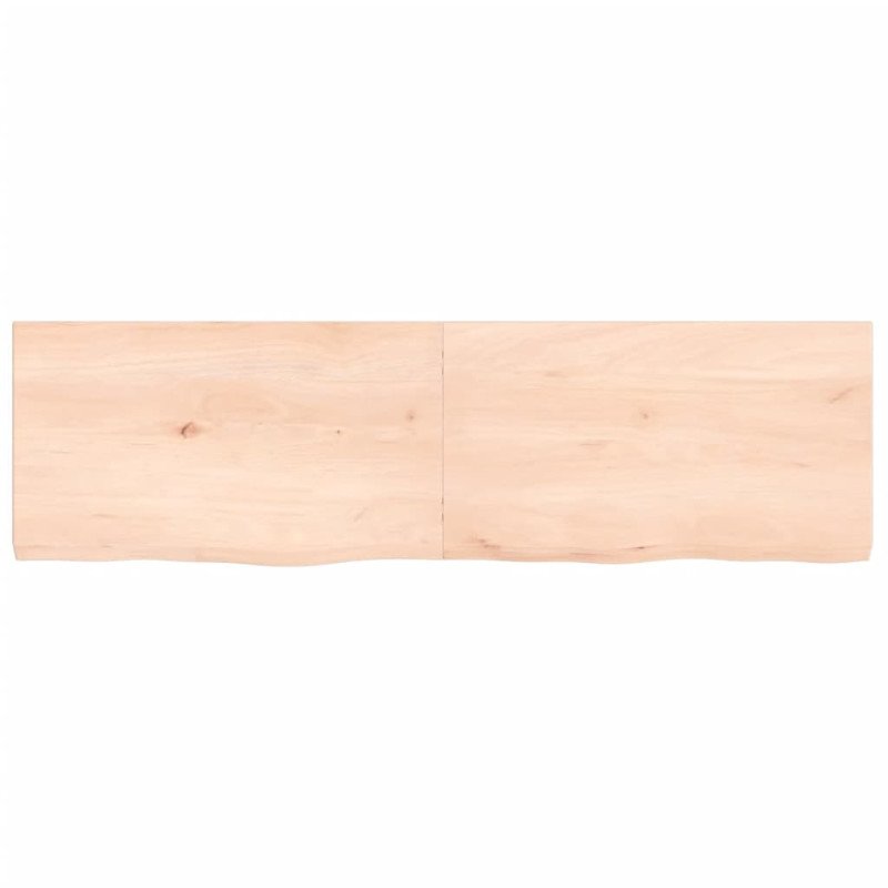 vidaXL Stolová doska 140x40x(2-4) cm neošetrený dubový masív