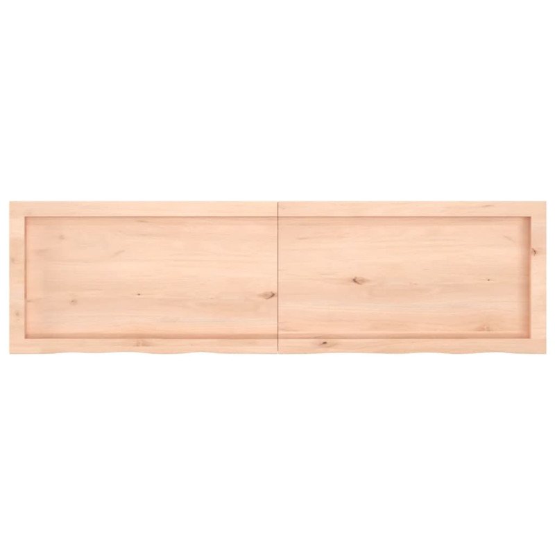 vidaXL Stolová doska 140x40x(2-4) cm neošetrený dubový masív