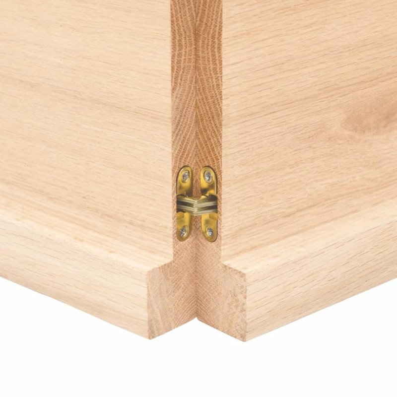 vidaXL Stolová doska 140x40x(2-4) cm neošetrený dubový masív