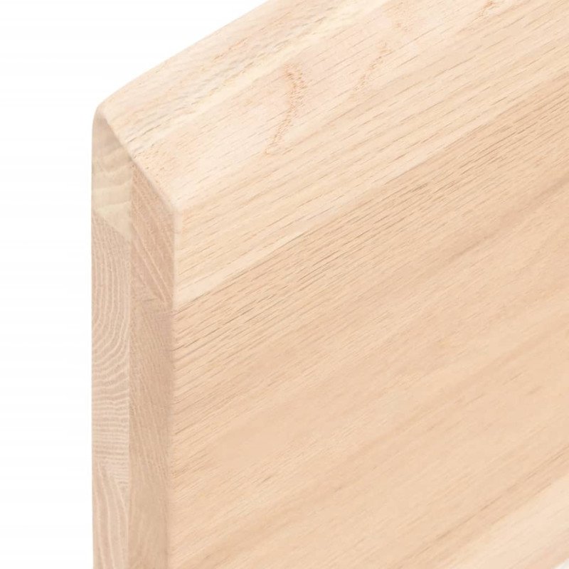 vidaXL Stolová doska 140x40x(2-4) cm neošetrený dubový masív