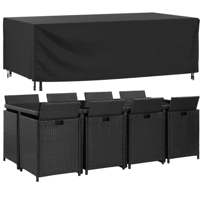 vidaXL Poťah na záhradný nábytok čierny 229x113x73 cm vodotesný 420D