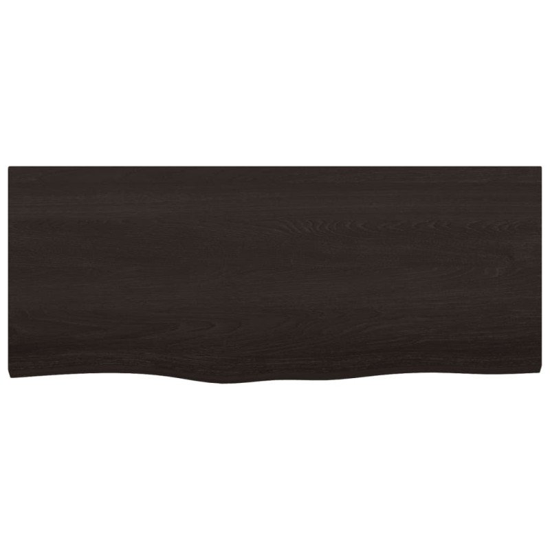 vidaXL Stolová doska tmavosivá 100x40x(2-6) cm ošetrený dubový masív