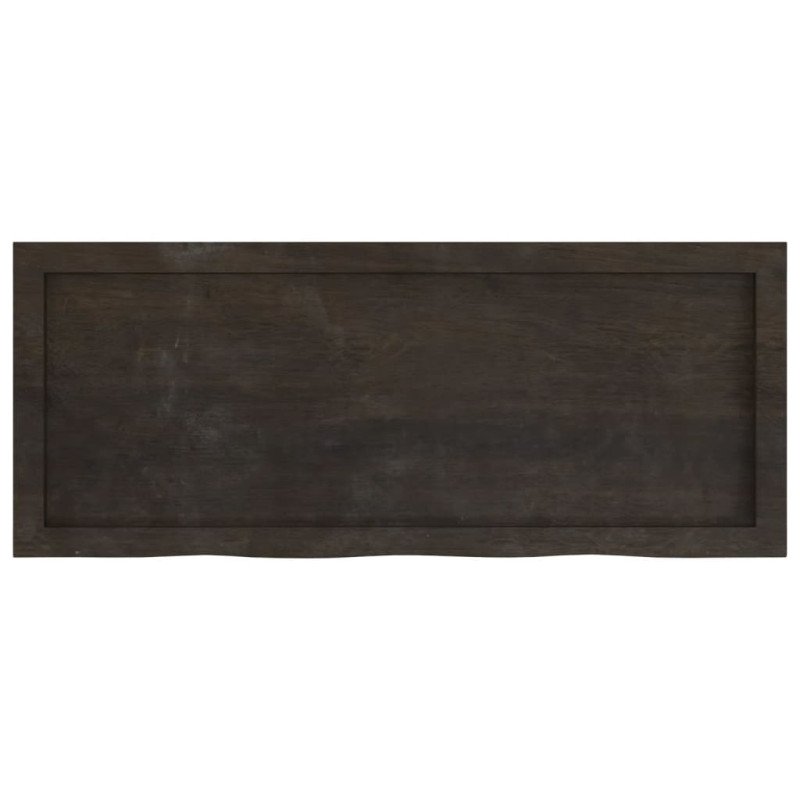 vidaXL Stolová doska tmavosivá 100x40x(2-6) cm ošetrený dubový masív