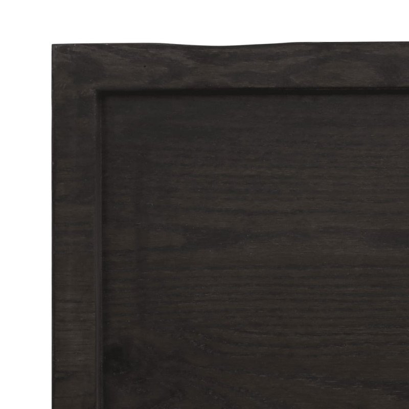 vidaXL Stolová doska tmavosivá 100x40x(2-6) cm ošetrený dubový masív