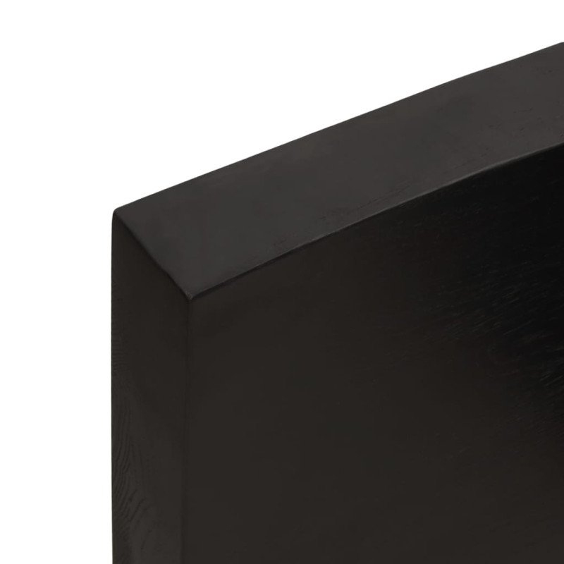 vidaXL Stolová doska tmavosivá 100x40x(2-6) cm ošetrený dubový masív