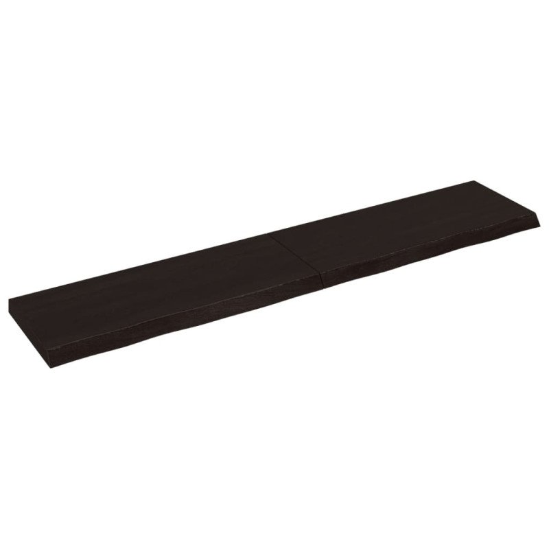 vidaXL Stolová doska tmavosivá 200x40x(2-6) cm ošetrený dubový masív