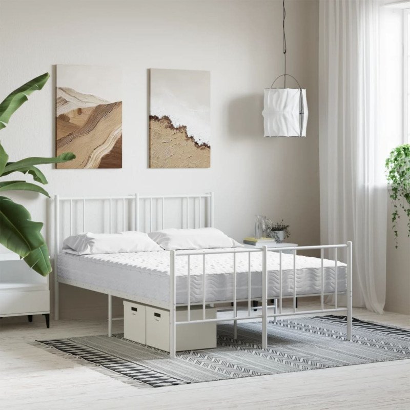 vidaXL Penový matrac biely 140x190 cm tvrdosť H2 H3