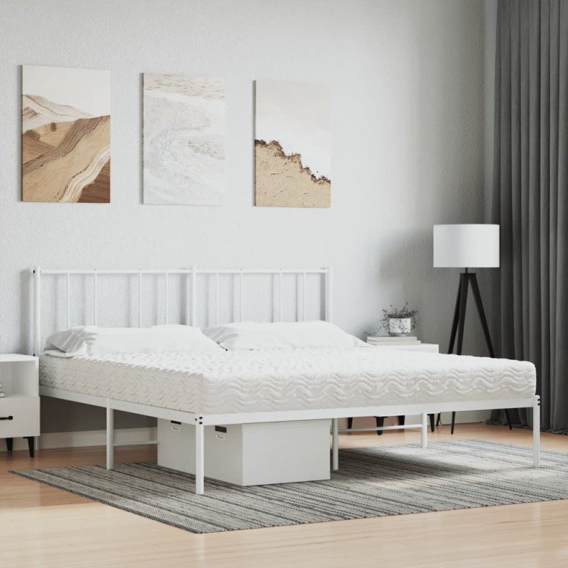 vidaXL Penový matrac biely 160x200 cm tvrdosť H2 H3