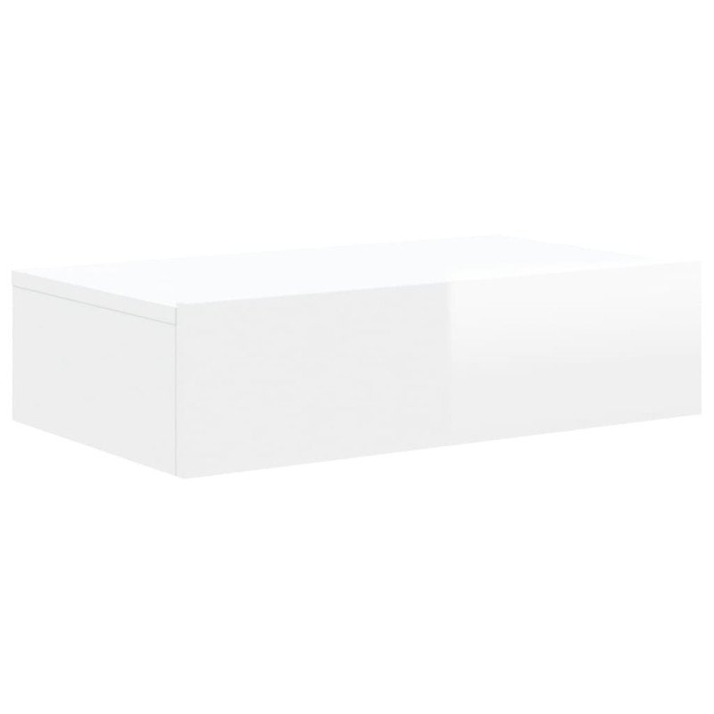 vidaXL TV skrinka s LED svetlami lesklá biela 60x35x15,5 cm