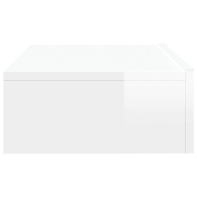 vidaXL TV skrinka s LED svetlami lesklá biela 60x35x15,5 cm