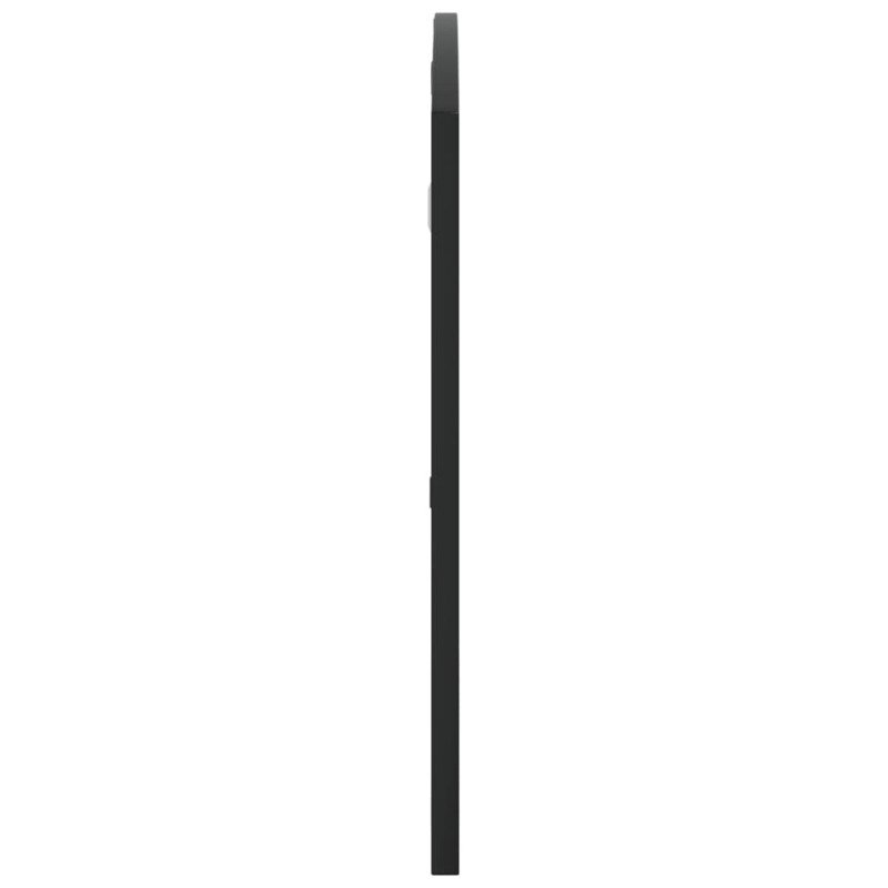 vidaXL Nástenné zrkadlo čierne 100x50 cm oblúkové železné