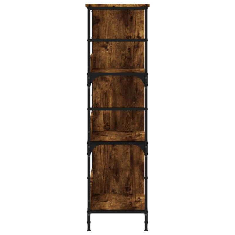 vidaXL Knižnica dymový dub 78,5x33x117,5 cm kompozitné drevo