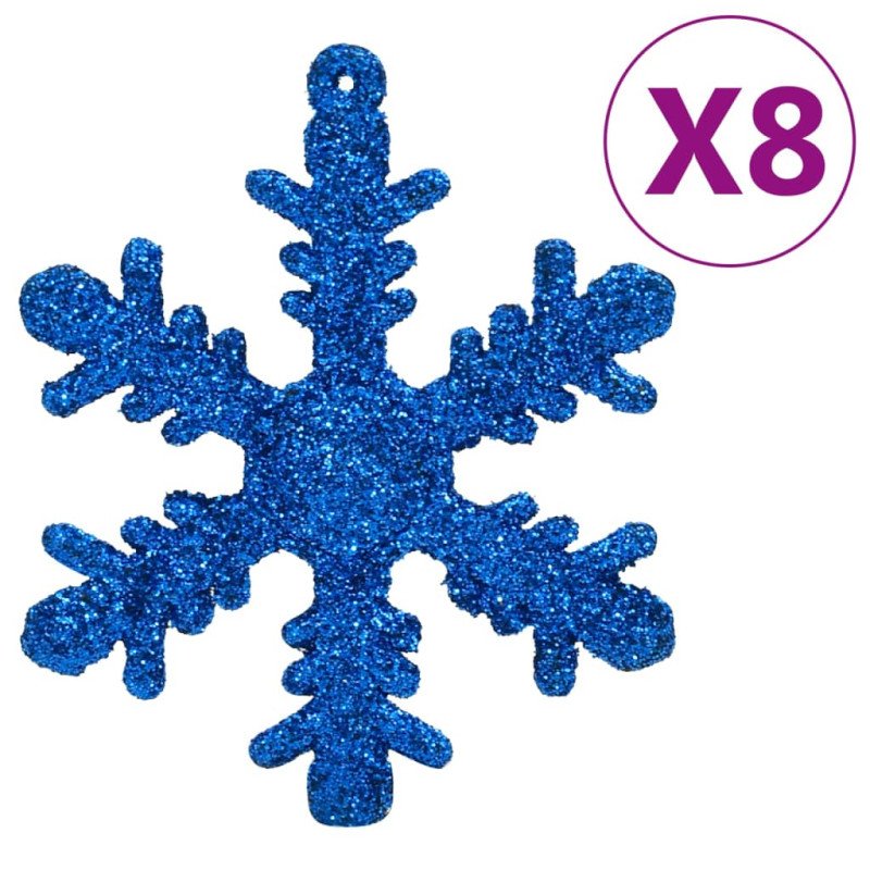 vidaXL 111-dielna sada vianočných ozdôb modrá polystyrén