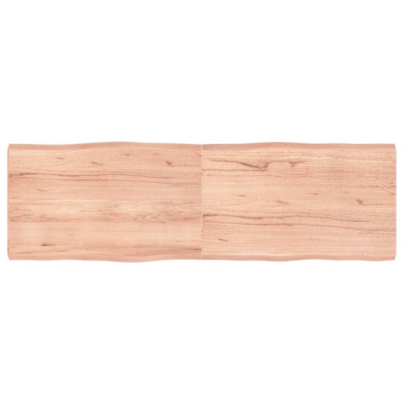 vidaXL Stolová doska svetlohnedá 160x50x(2-6)cm ošetrený masív hrany