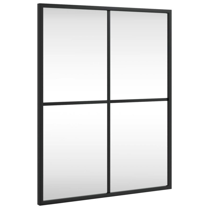 vidaXL Nástenné zrkadlo čierne 40x50 cm obdĺžnikové železné