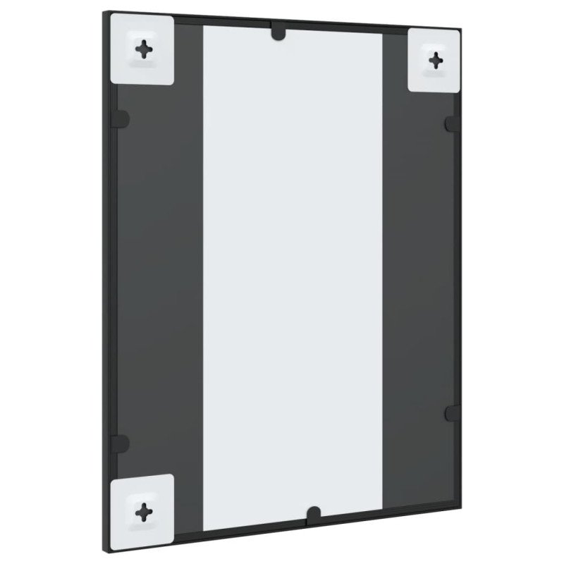 vidaXL Nástenné zrkadlo čierne 40x50 cm obdĺžnikové železné