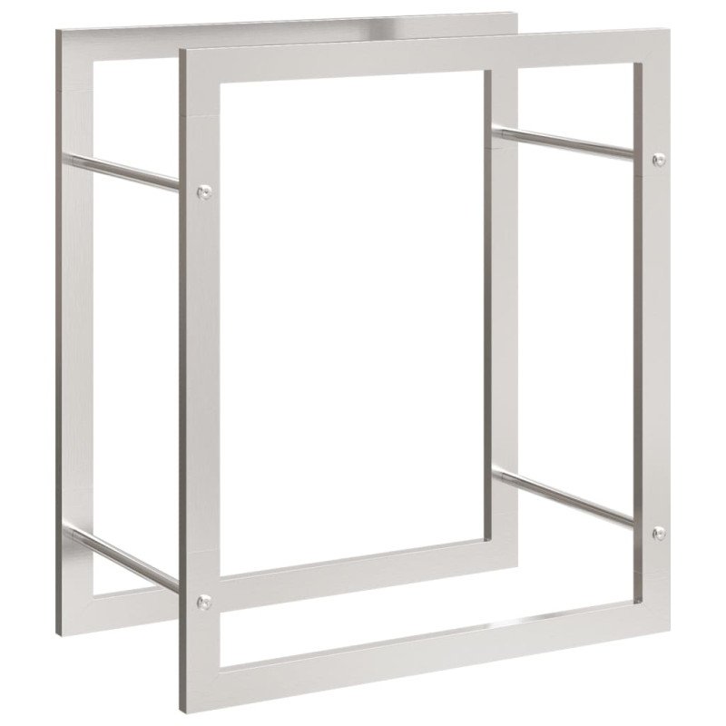 vidaXL Stojan na krbové drevo 50x28x56 cm nehrdzavejúca oceľ