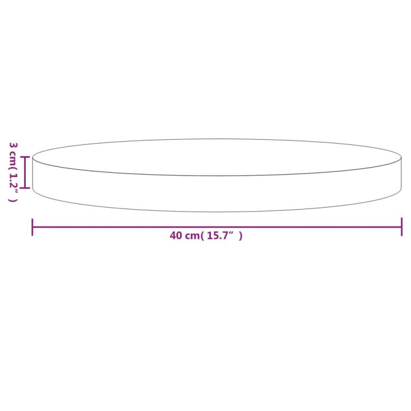 vidaXL Stolová doska okrúhla Ø40x3 cm masívna borovica