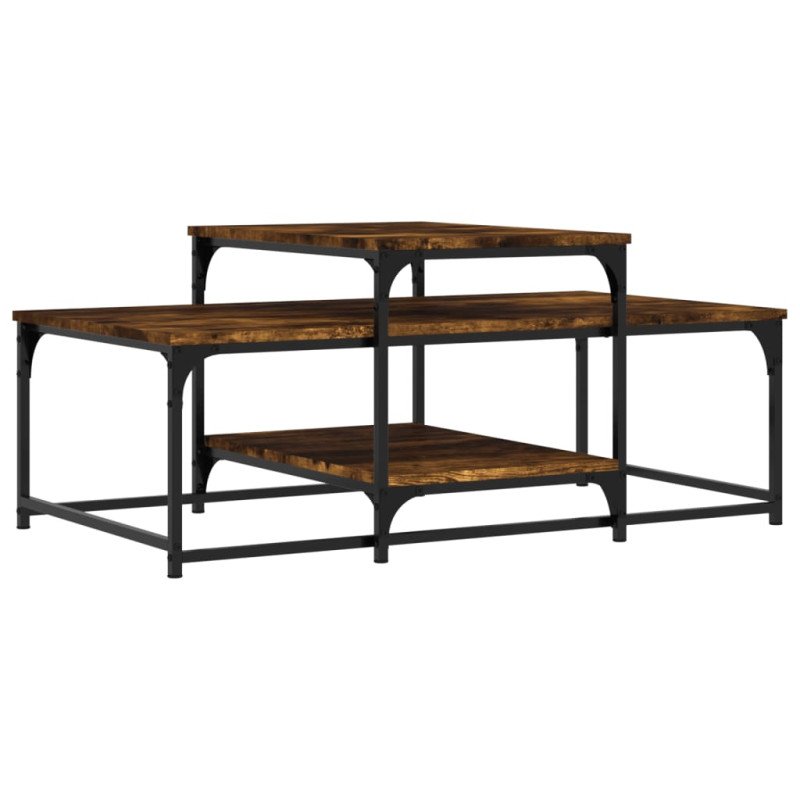 vidaXL Konferenčný stolík dymový dub 102x60x45 cm kompozitné drevo