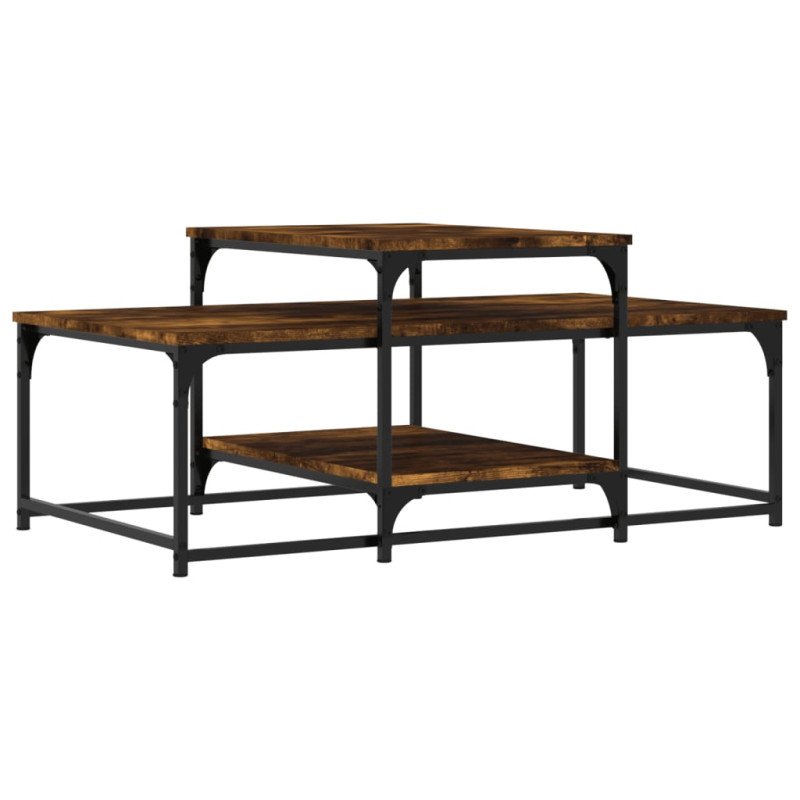 vidaXL Konferenčný stolík dymový dub 102x60x45 cm kompozitné drevo
