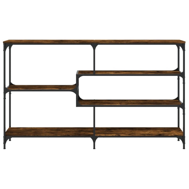 vidaXL Konzolový stolík dymový dub 160x32x95 cm kompozitné drevo
