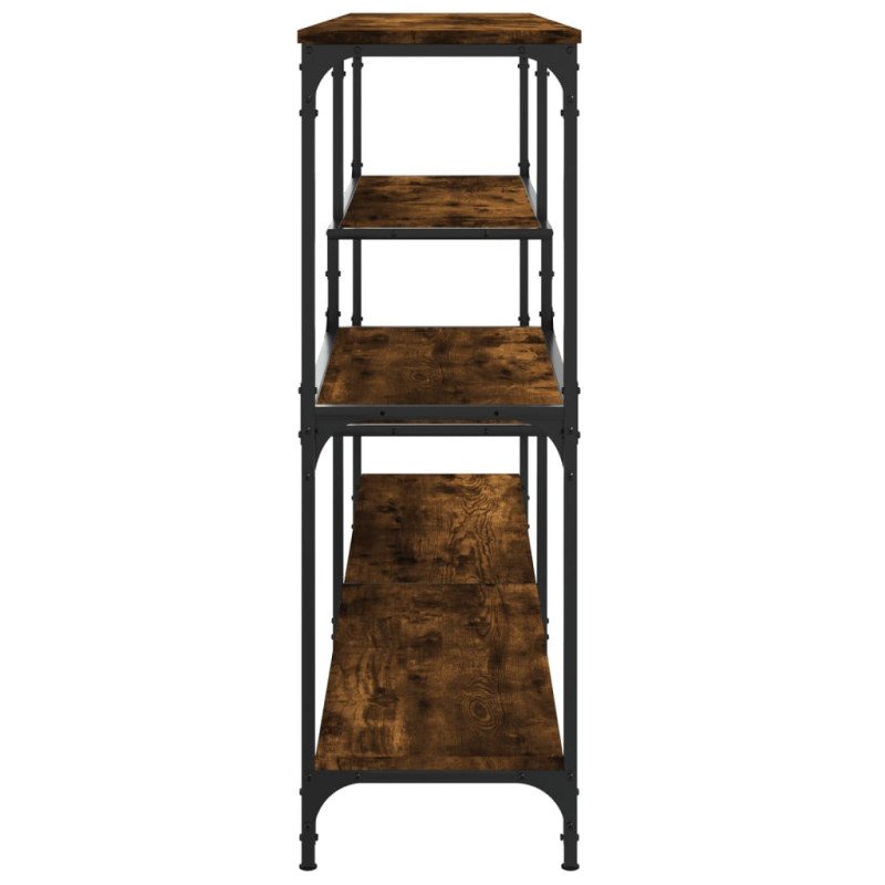 vidaXL Konzolový stolík dymový dub 160x32x95 cm kompozitné drevo