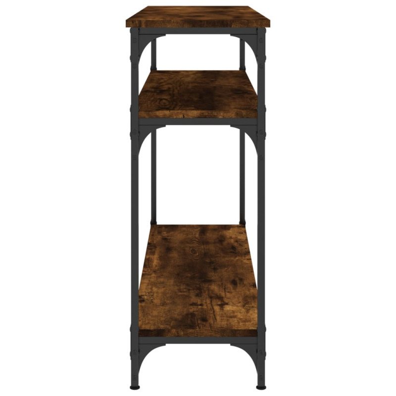 vidaXL Konzolový stolík dymový dub 100x29x75 cm kompozitné drevo