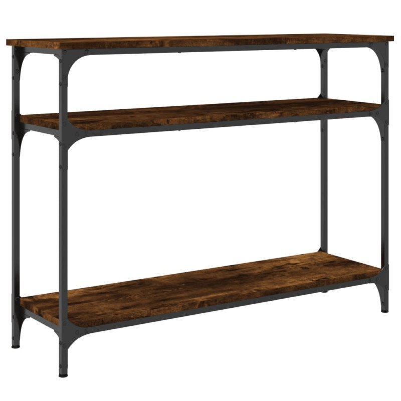 vidaXL Konzolový stolík dymový dub 100x29x75 cm kompozitné drevo