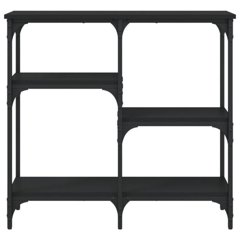 vidaXL Konzolový stolík čierny 80x29x75 cm kompozitné drevo