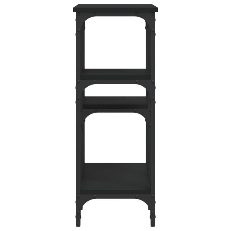 vidaXL Konzolový stolík čierny 80x29x75 cm kompozitné drevo