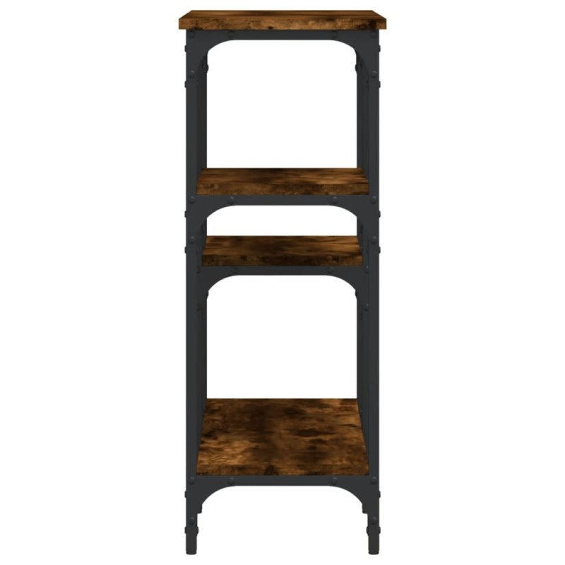 vidaXL Konzolový stolík dymový dub 80x29x75 cm kompozitné drevo