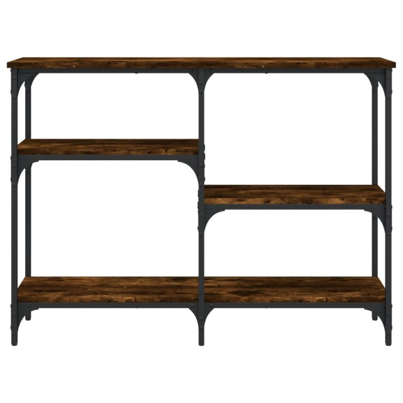 vidaXL Konzolový stolík dymový dub 102x29x75 cm kompozitné drevo