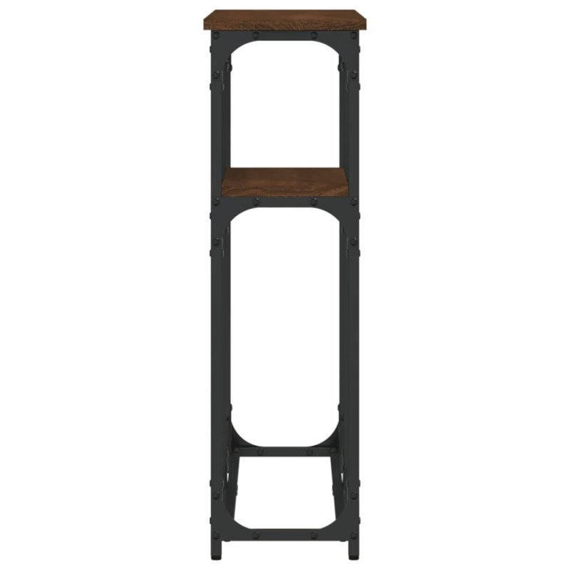 vidaXL Konzolový stolík hnedý dub 90x22,5x75 cm kompozitné drevo