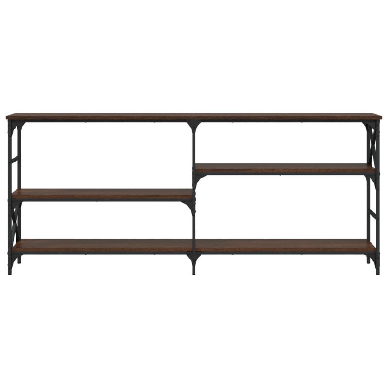 vidaXL Konzolový stolík hnedý dub 180x29x76,5 cm kompozitné drevo
