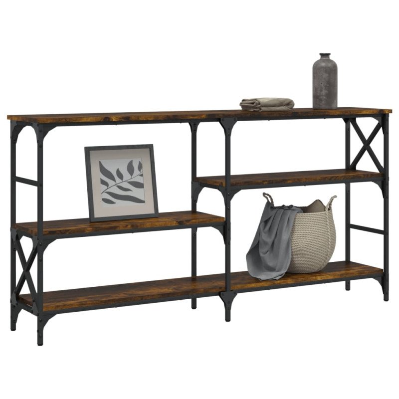vidaXL Konzolový stolík dymový dub 150x29x76,5 cm kompozitné drevo