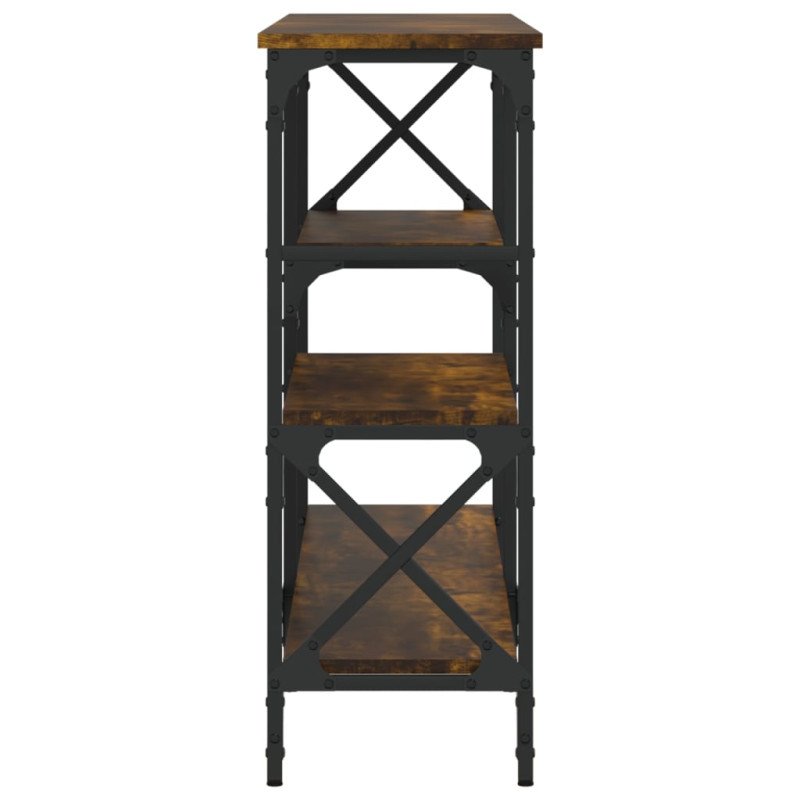 vidaXL Konzolový stolík dymový dub 150x29x76,5 cm kompozitné drevo