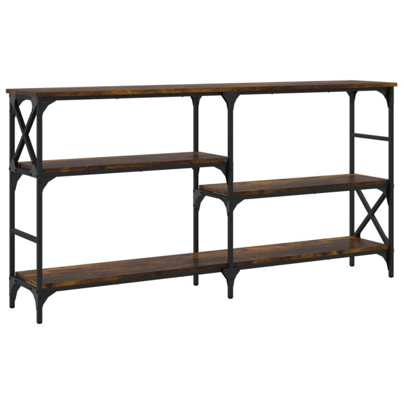 vidaXL Konzolový stolík dymový dub 150x29x76,5 cm kompozitné drevo