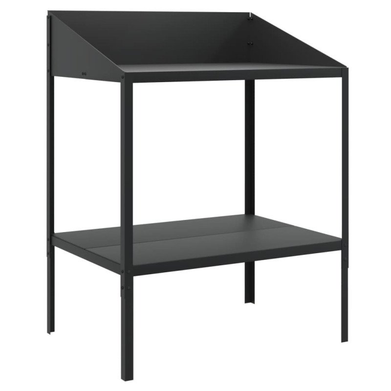 vidaXL Stojan na rastliny antracitový 75,5x54,5x100cm pozinkovaná oceľ