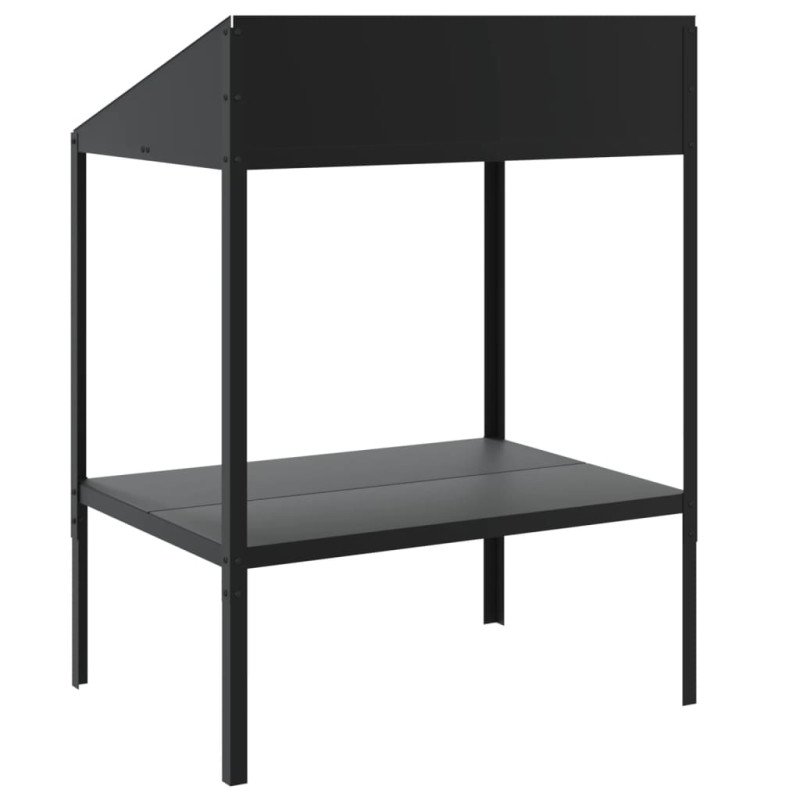 vidaXL Stojan na rastliny antracitový 75,5x54,5x100cm pozinkovaná oceľ