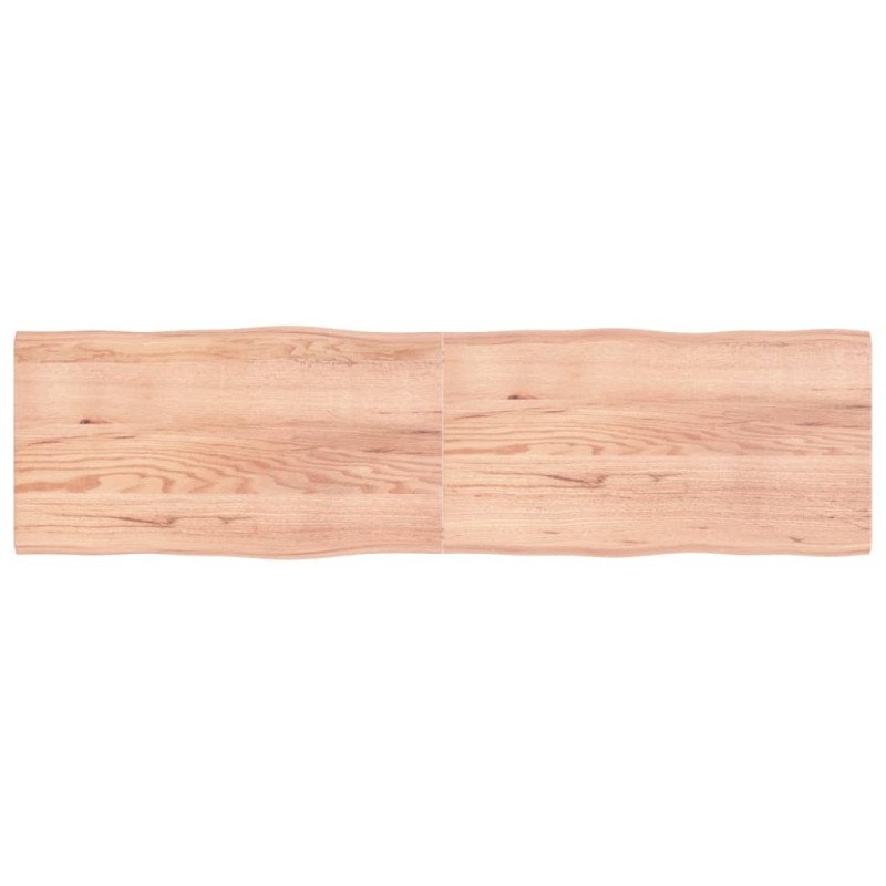 vidaXL Stolová doska svetlohnedá 220x60x(2-4)cm ošetrený masív hrany
