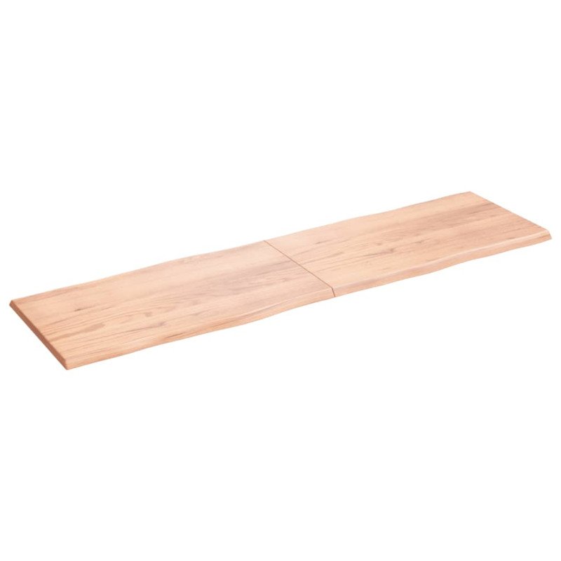 vidaXL Stolová doska svetlohnedá 220x60x(2-4)cm ošetrený masív hrany