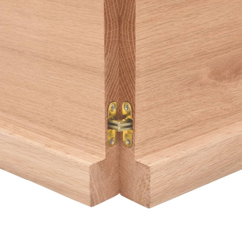 vidaXL Stolová doska svetlohnedá 220x60x(2-4)cm ošetrený masív hrany
