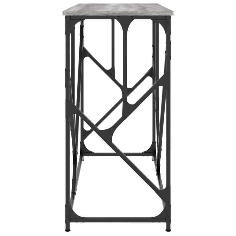vidaXL Konzolový stolík sivý sonoma 100x40x80 cm kompozitné drevo