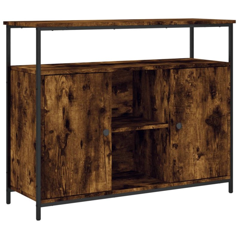vidaXL Komoda dymový dub 100x35x80 cm kompozitné drevo
