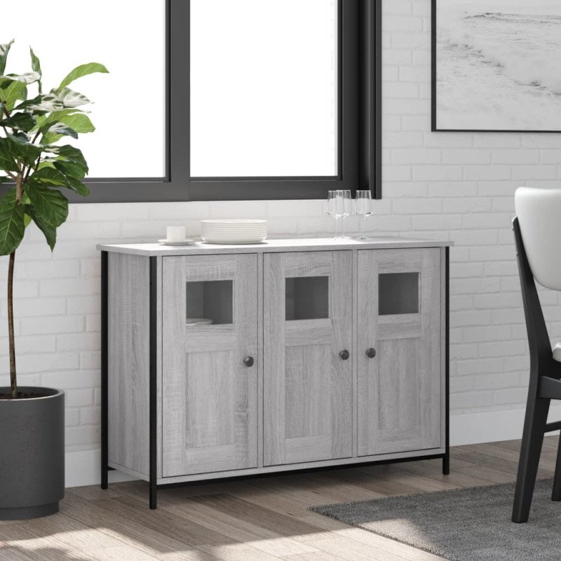 vidaXL Komoda sivá sonoma 100x35x70 cm kompozitné drevo