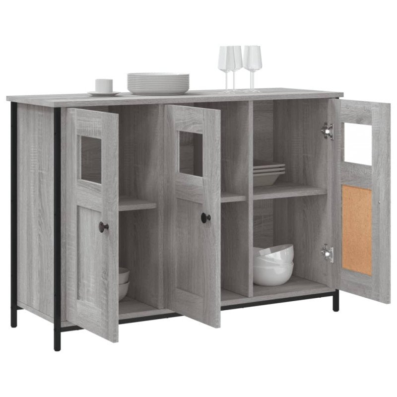 vidaXL Komoda sivá sonoma 100x35x70 cm kompozitné drevo